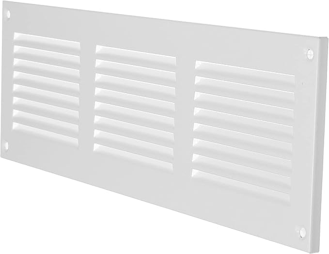 Repa Market 5-Pack 12x4 Inch Air Vent Cover/White Galvanized Steel Louvered - Image 7