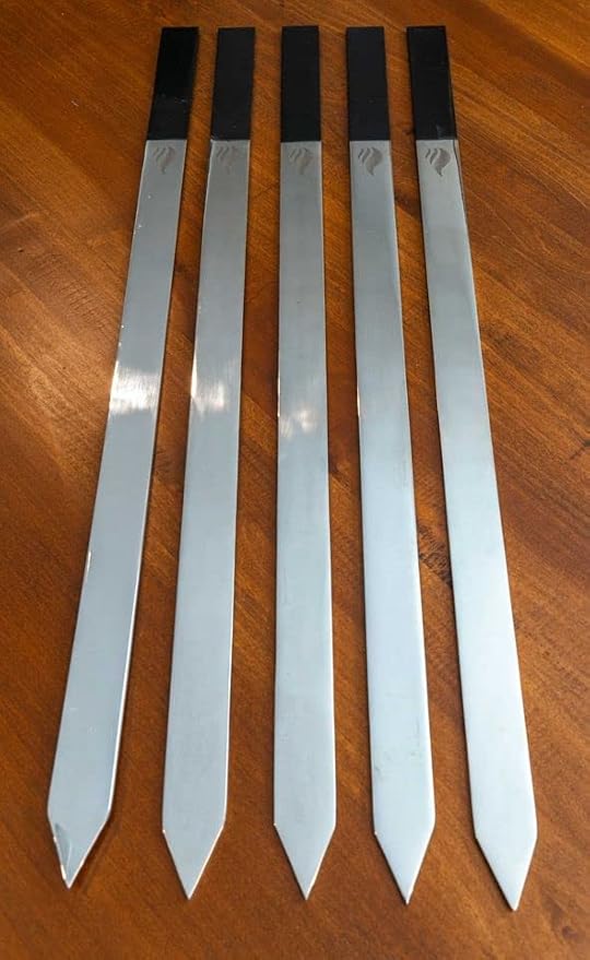 1” Wide Flat Cast Iron Skewers – Heavy-Duty BBQ Sticks in 22”, 32” – Koobideh - Image 3