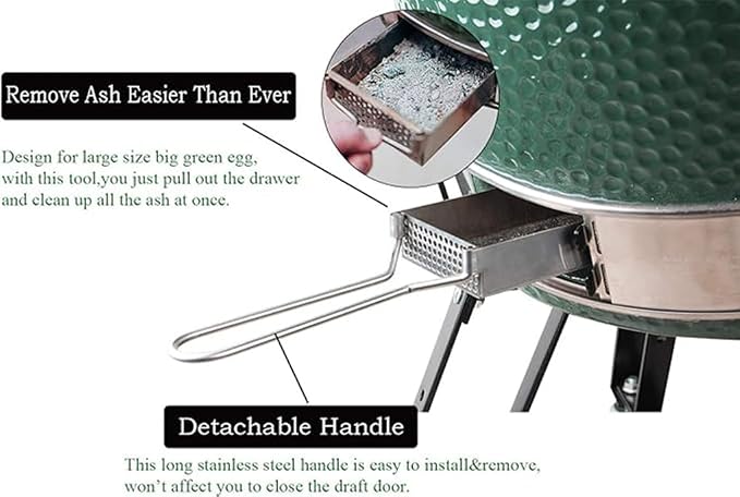 Upgrade Ash Drawer Accessories for Big Green Egg Large-BGE Replacement Parts - Image 2
