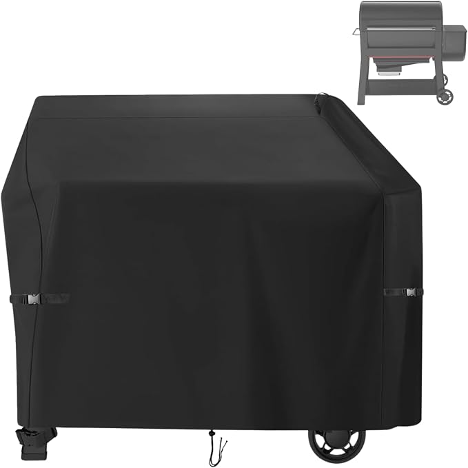 Grill Cover for Weber Searwood 600 XL Pellet Grill, Heavy-Duty 600D Griddle by Andacar