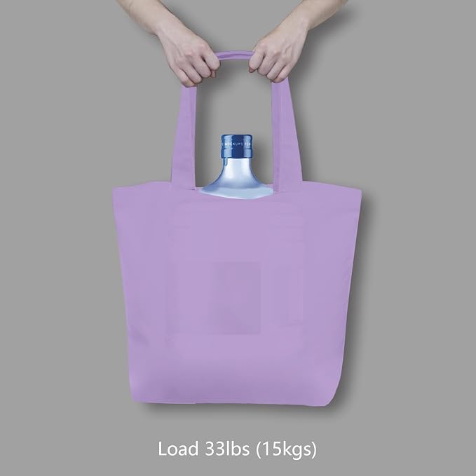 TOPDesign 3-Pack Super Strong Large 12oz Cotton Canvas Tote Bags, Reusable - Image 6