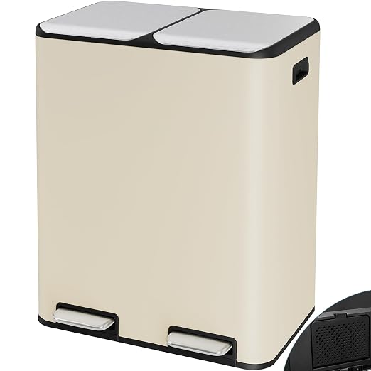 Arlopu 16Gal Dual Trash Can w/2 Built-in Box by Arlopu