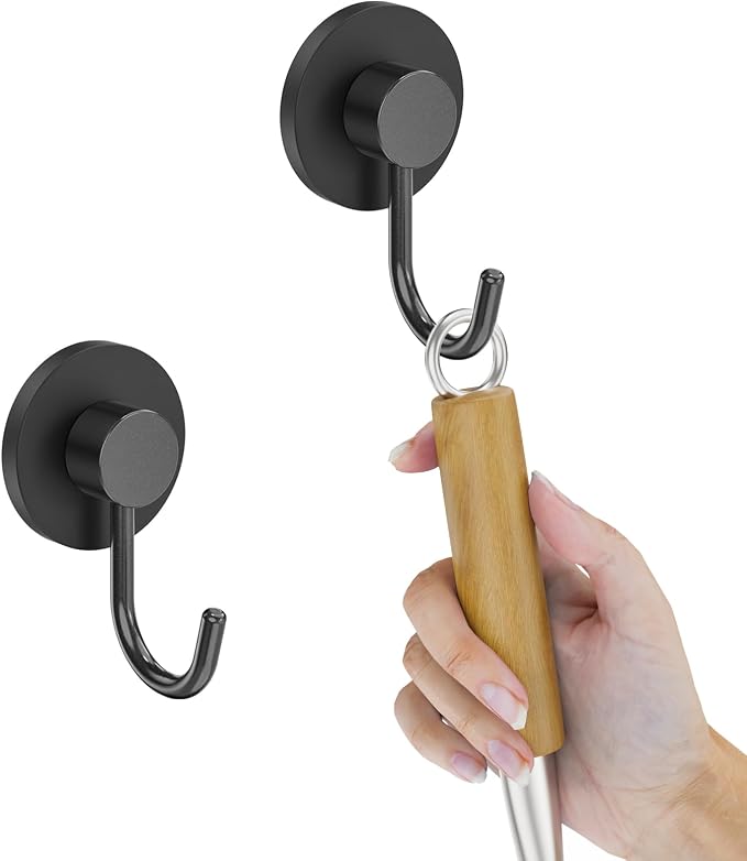Strong Magnetic Grill Hooks, 2 Pack Magnetic Hooks by SKNOOYLIGHT