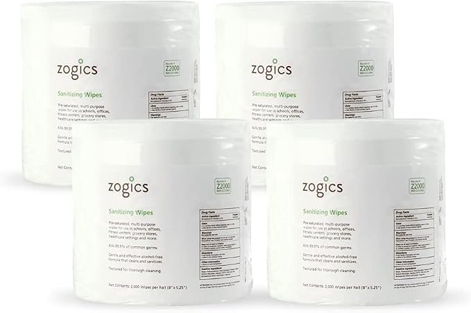 Zogics Sanitizing Wipes and Wall Mounted Dispenser – No-Touch Wipes Dispenser - Image 3