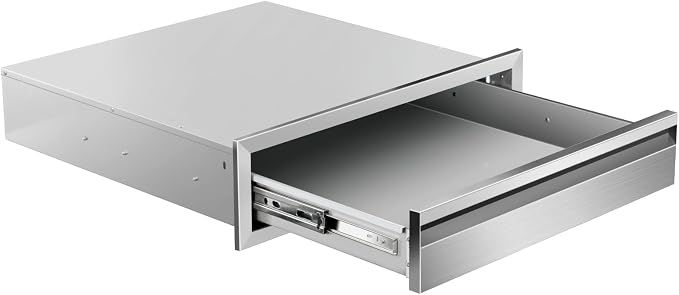 Outdoor Kitchen Drawers 24" W x 6.5" H x 23" D Stainless Steel Single Drawers by Unknown