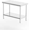Stainless Steel Commercial Kitchen Prep Table, 39x20 Inch, NSF Work Table by Unknown