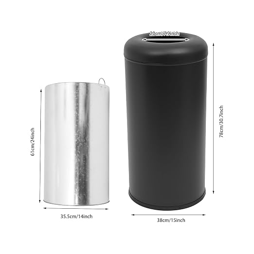 15.48 Gallon Commercial Trash Can, 15 x 30.7 inch - Image 5
