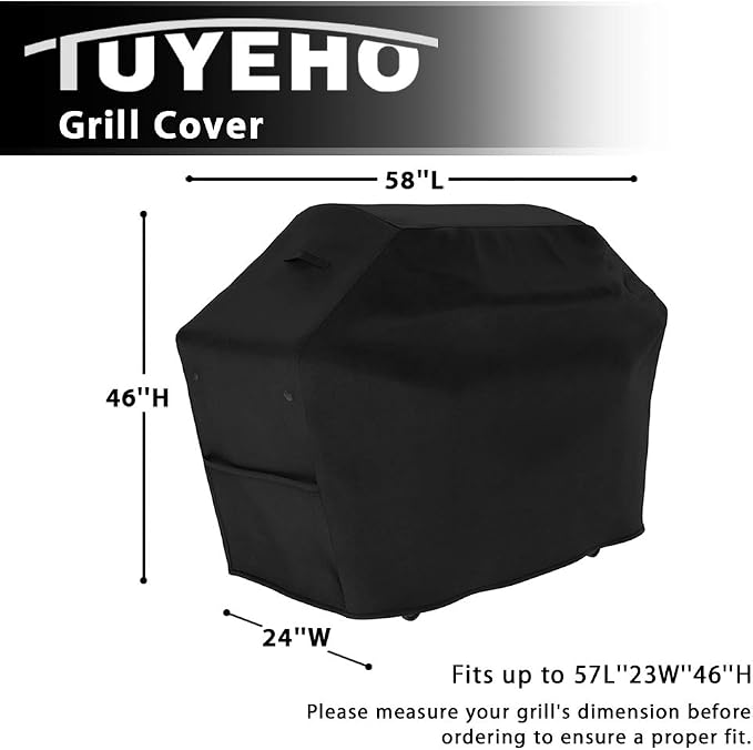Heavy Duty BBQ Grill Cover 58 x 24 x 46 inch – 600D Polyester Waterproof - Image 5