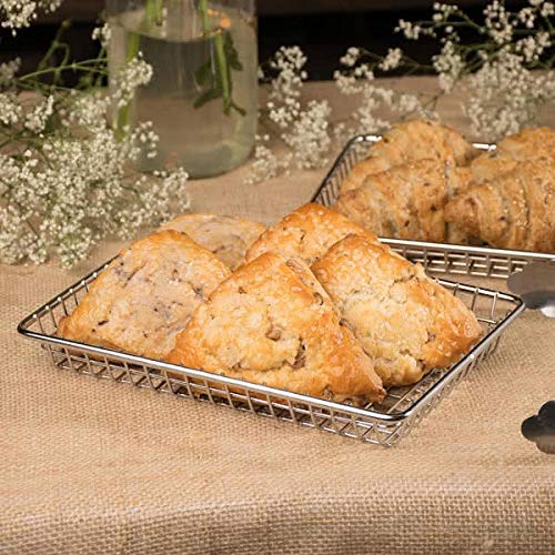 G.E.T. 4-835809 Metal Rectangular Wire Serving Tray Stainless Steel Wire - Image 2