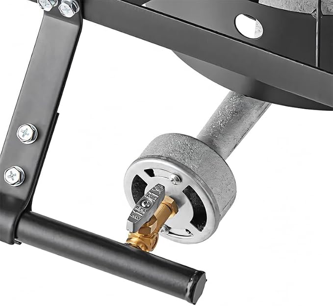 Gas Stove with Hose Guard and Side Shelves, Steel Heavy Duty Double Burner - Image 3