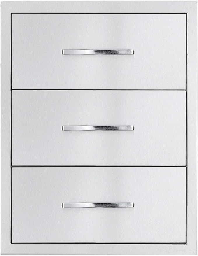 TIANAI Outdoor Kitchen Drawers Stainless Steel Triple Drawer - Image 7