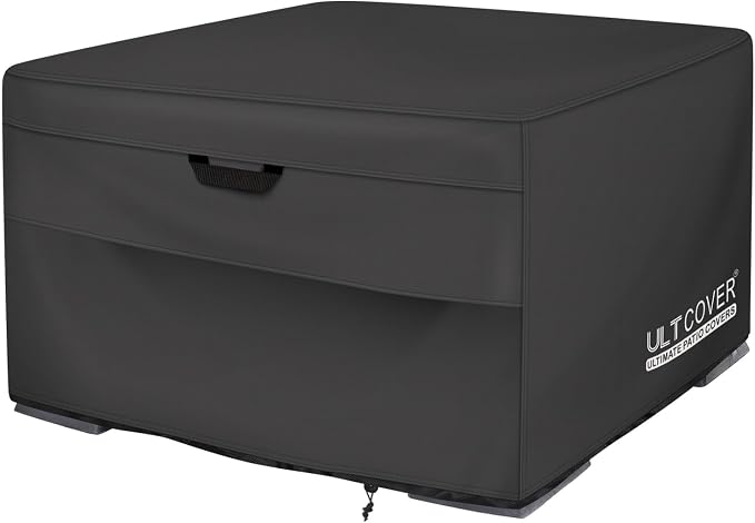ULTCOVER Patio Fire Pit Table Cover Square 44 inch Outdoor Waterproof Fire Bowl by ULTCOVER