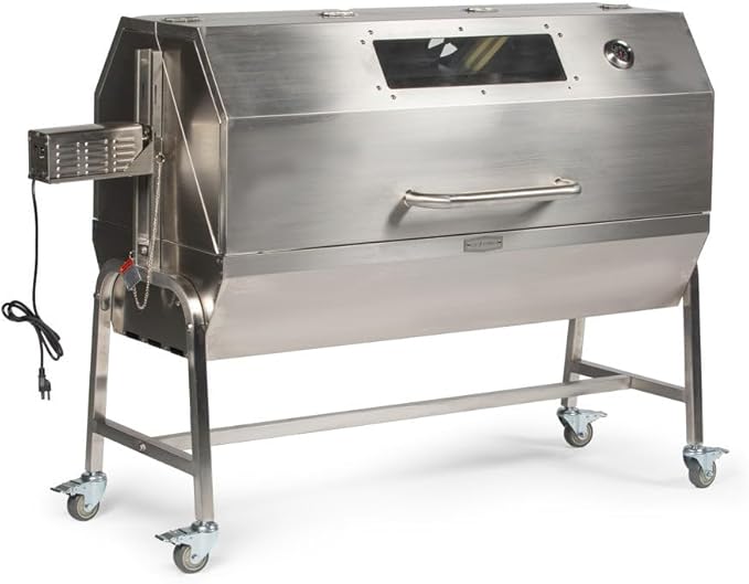 Ash & Ember 25 Watt Stainless Steel BBQ Rotisserie Grill, Rated 125 LB by TitanGreatOutdoors