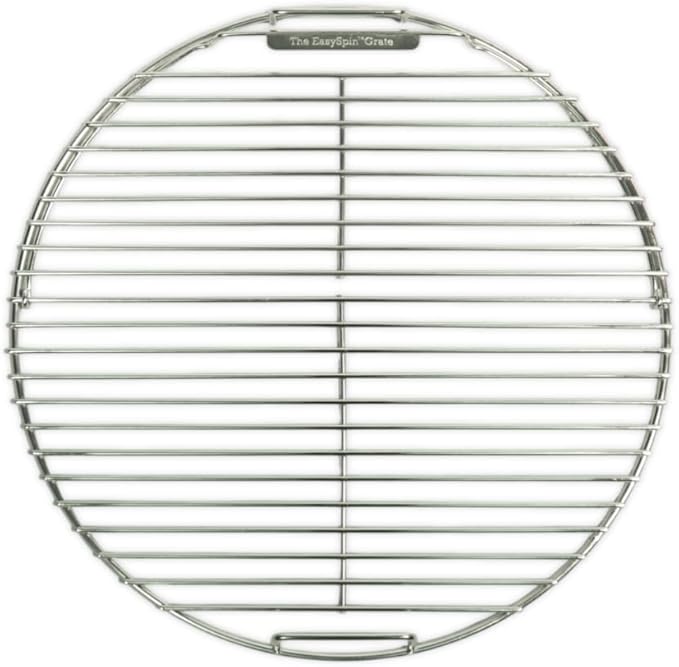 SnS Grills EasySpin Charcoal Grill Cooking Grate, 304 Stainless Steel, Large by HomeoftheSlowNSear