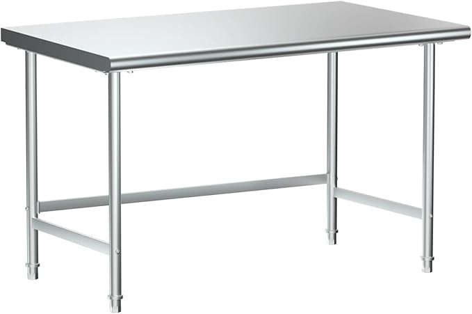 Treshin Open Base Stainless Steel Table 30" X 48", Commercial Heavy Duty Prep & by Treshin