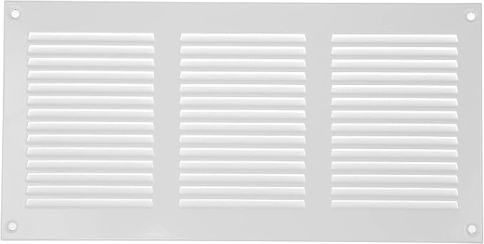 Repa Market 2-Pack 12x6 Inch Air Vent Cover/White Galvanized Steel Louvered - Image 6