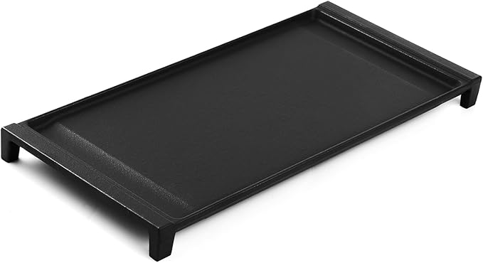 Griddle Plate Replacement, Enamel Cast Iron, 19.5 x 9 Inch Center Insert