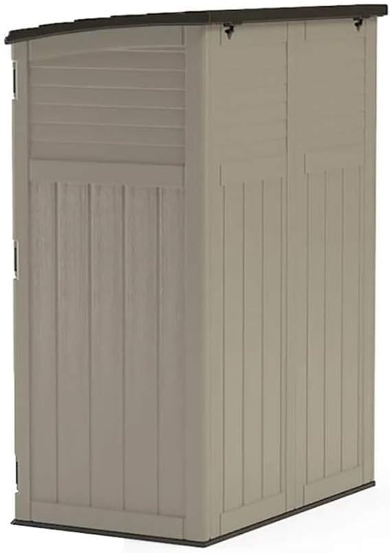 Suncast Outdoor Storage Cabinet Waterproof Resin Vertical Outdoor Storage Shed - Image 9