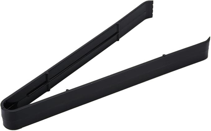 Tongs, 24-Count Black Plastic Serving Set, 9-Inch BPA-Free