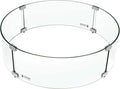 Holy Fire 23" x 6" Round Fire Pit Glass Wind Guard Clear Tempered Glass Flame by HOLYFIRE