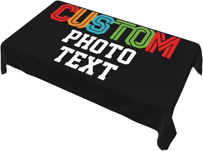 Custom Rectangle Table Cloth, Add Your Own Photo Logo Text, Personalized - Image 9