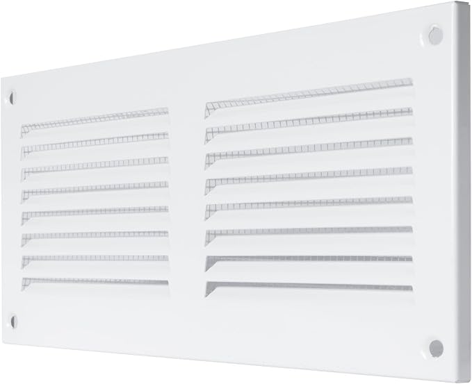 Repa Market 8x4 Inch Air Vent Cover/White Galvanized Steel Louvered Grill Cover - Image 7