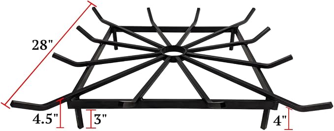 SteelFreak Square Wheel Fire Pit Grate - Image 2