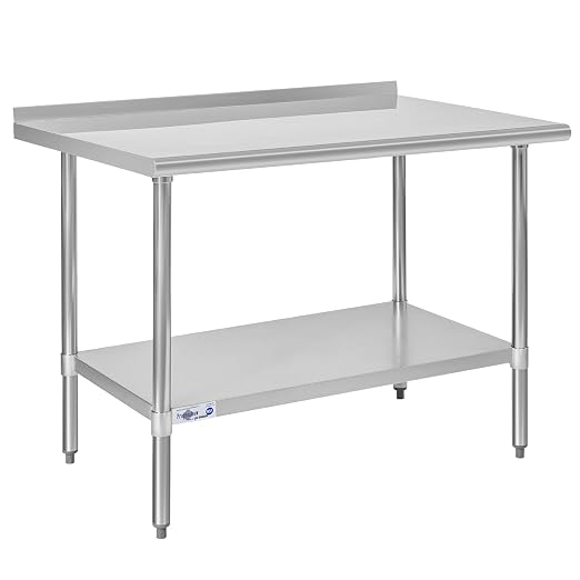 Profeeshaw Stainless Steel Prep Table NSF Commercial Work Table by Profeeshaw
