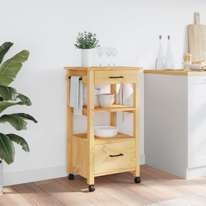 Kitchen Trolley Monza Rolling Kitchen Island Cart - Image 3