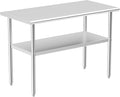 Stainless Steel Table for Prep & Work, 24x48 Inches, NSF Metal Commercial Heavy by Atronor