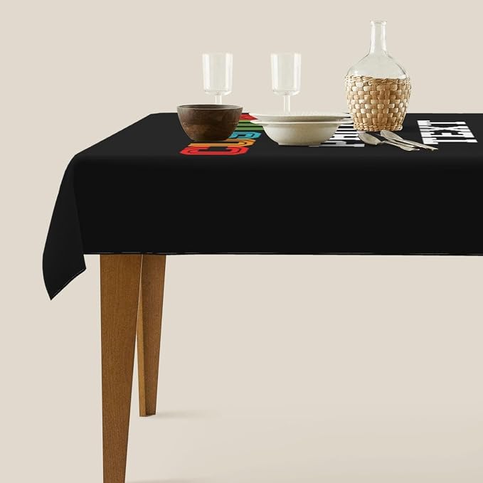 Custom Rectangle Table Cloth, Add Your Own Photo Logo Text, Personalized - Image 4