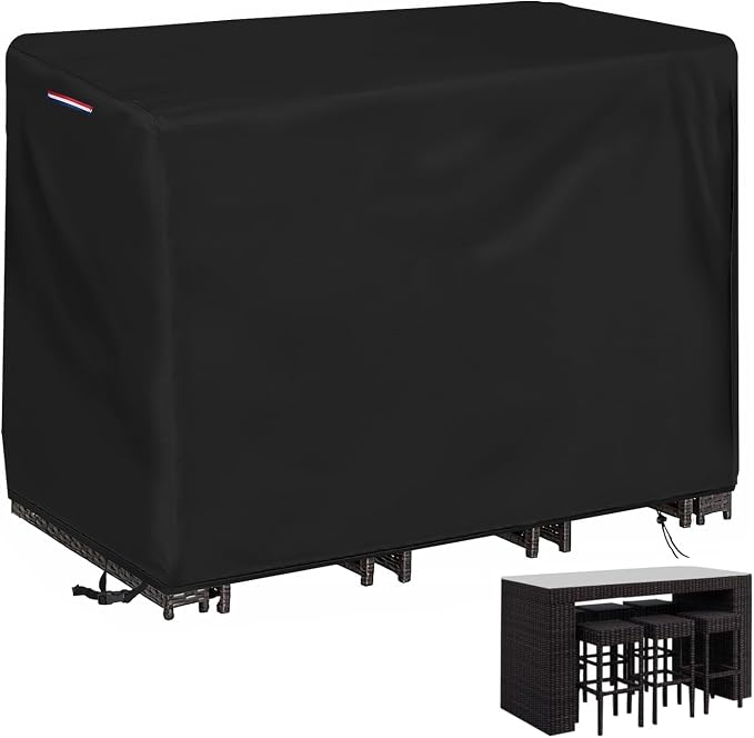 Outdoor Bar Table Set Cover, Waterproof Patio Furniture Covers Outdoor Dining by Yourpatiocoverexpert