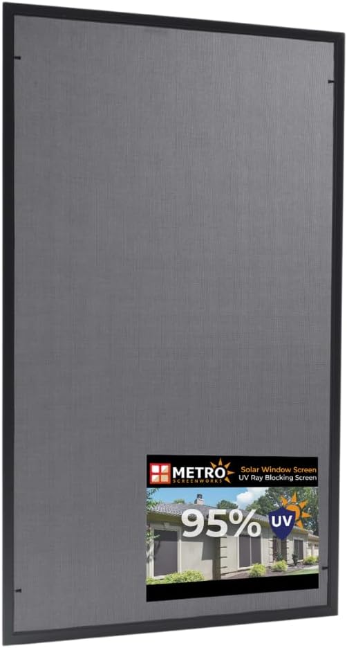 Custom Solar Screens for Windows Exterior 95% Shade by MetroScreenworks