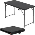 BestOffice 4 FT Picnic Table Folding Table Camping Plastic Table Fold Up Table by BestOffice