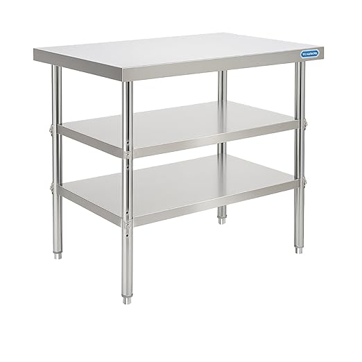 Stainless Steel Table Commercial Stainless Steel Prep Table 18 x 30 Inch by KUARBARR