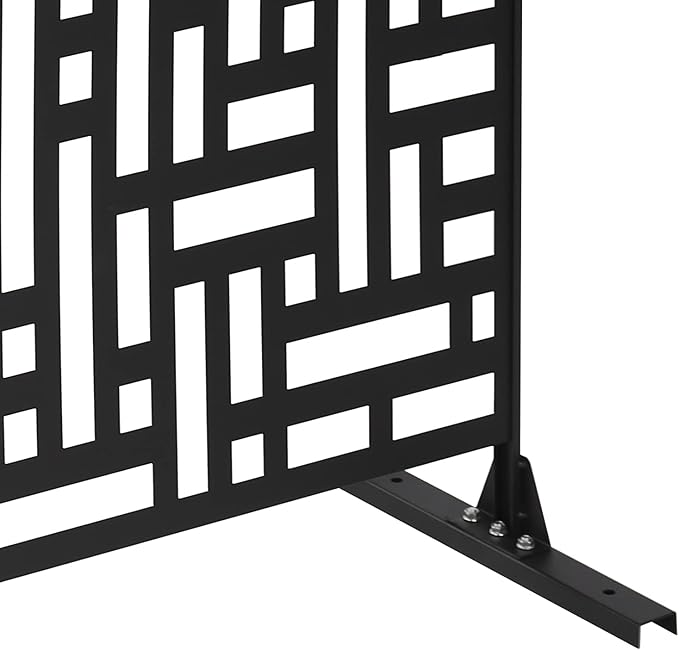 Privacy Screen, 35.4" W x 74.4" H Metal Outdoor Decorative Privacy Screen - Image 5