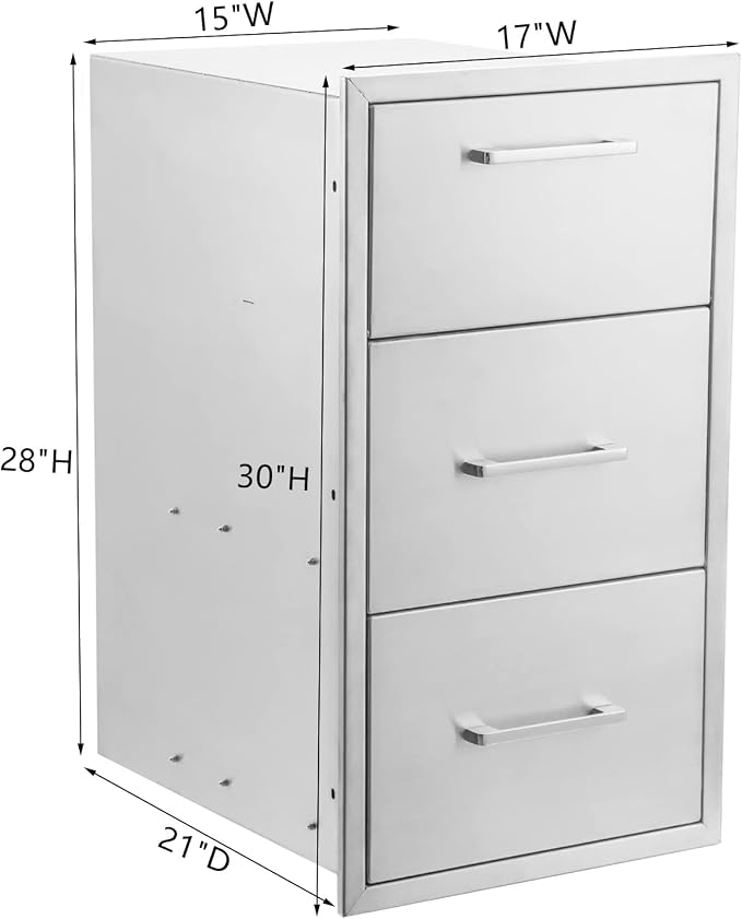 TIANAI Outdoor Kitchen Double Drawer w/Paper Towel Holder Combo Works - Image 3