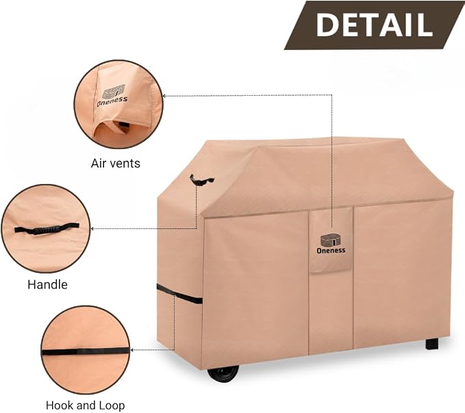 Oneness Grill Cover，58 inch Waterproof Weather Resistant BBQ Gas Grill Cover - Image 3