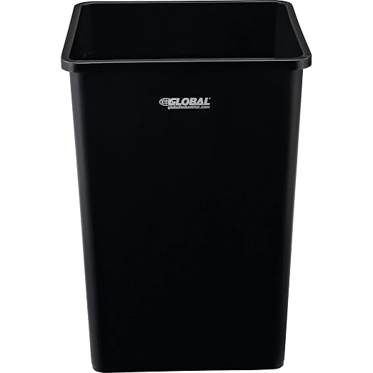 Global Industrial Square Plastic Garbage Can, 35 Gallon Capacity, - Image 4