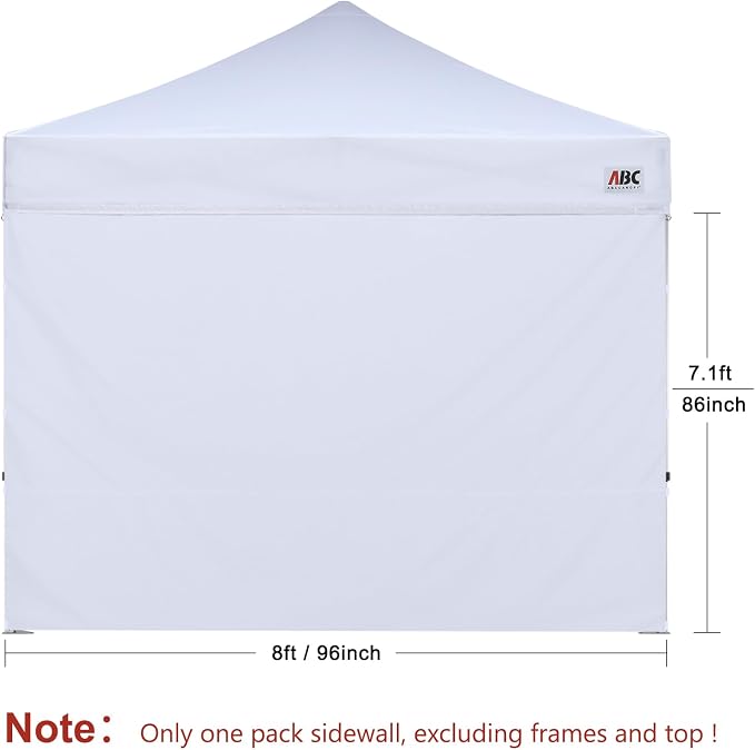 ABCCANOPY Instant Canopy SunWall 8x8 FT, 1 Pack Sidewall Only, No Frame or Top - Image 2