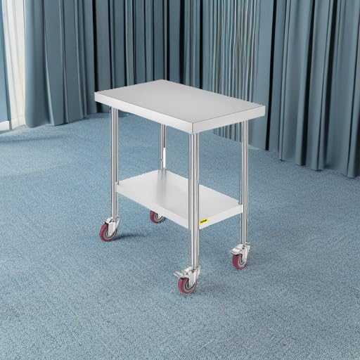 Mophorn 30x18x34 Inch Stainless Steel Work Table 3-Stage Adjustable Shelf - Image 5