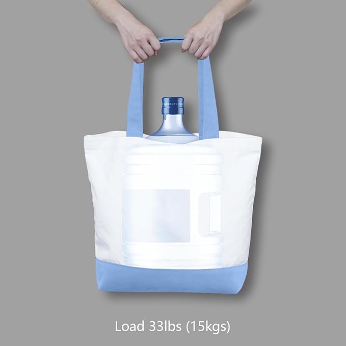 TOPDesign 1-Pack Super Strong Large 12oz Cotton Canvas Tote Bag, Reusable - Image 6