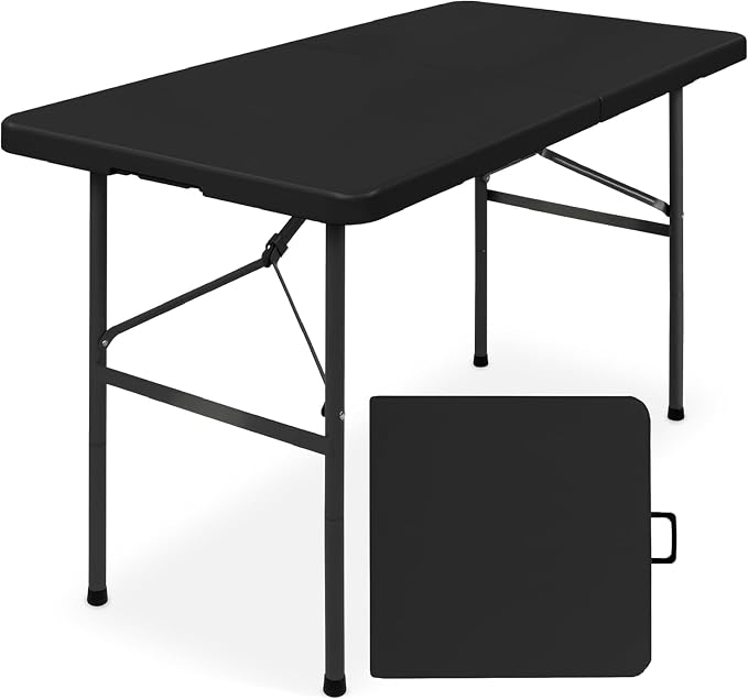 SIMPLI-Magic 4ft Portable Plastic Folding Table – 17% Thicker Than Others – by SIMPLI-MAGIC