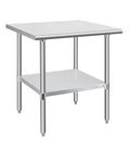 Hally Stainless Steel Table for Prep & Work 30 x 30 Inches, NSF Commercial by HallySinksTablesH