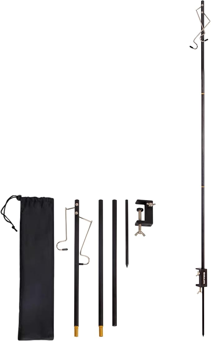 Camping Folding Lamp Pole, Lightweight Collapsible Aluminum Lantern Stand by HimalayaOutdoor
