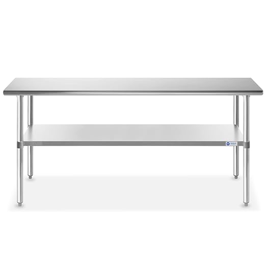 GRIDMANN Stainless Steel Work Table 60 x 30 Inches, NSF Commercial Kitchen Prep - Image 3