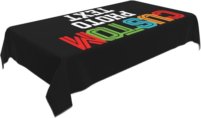 Custom Rectangle Table Cloth, Add Your Own Photo Logo Text, Personalized - Image 8