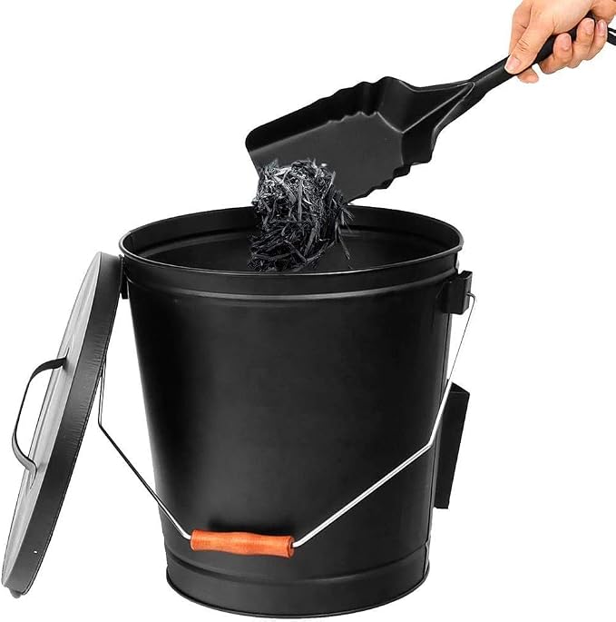 5.15 Gallon Hot Ash Bucket Fireproof Pellet Bucket - Image 2