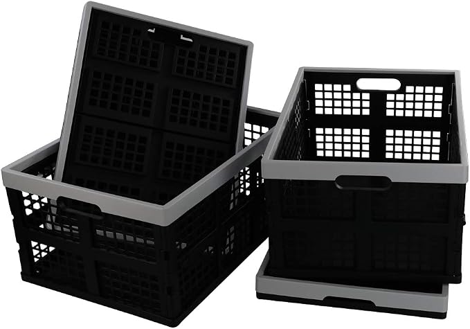 34-Liter Collapsible Storage Crates/Stackable Storage Container Basket by Doryh