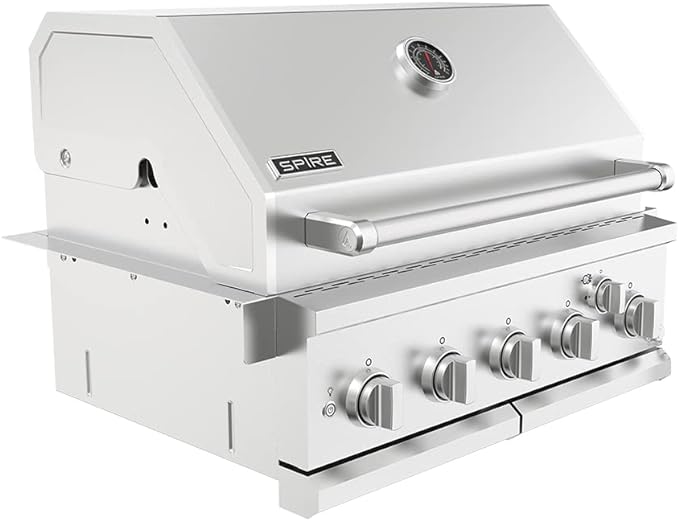 Spire Premium 5 Burner Built In Gas Grill Island Head, Stainless Steel 30 Inch by Spire